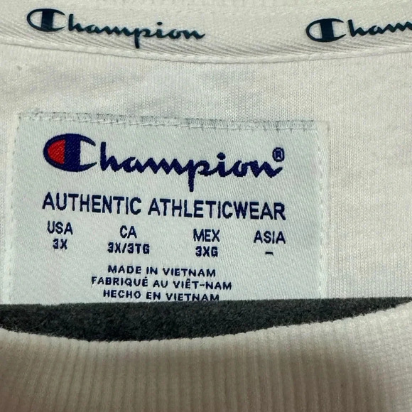 Champion White Pink Yellow Tie-Dye Long Sleeve Sweatshirt - Picture 3 of 6